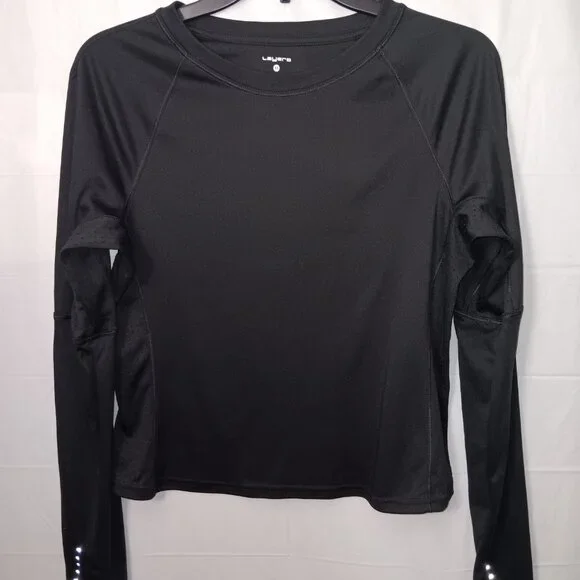 LAYER 8 MESH SIDES THUMB HOLES ACTIVE TOP - Picture 11 of 12